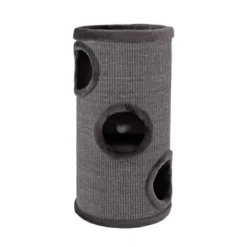 Lionto 70cm Kratztonne Mit Sisal Kratzturm Grau