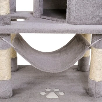 Lionto Kratzbaum, Höhe 145 Cm Hellgrau 4 Lionto Kratzbaum, Höhe 145 Cm Hellgrau – Bild 4