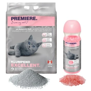 PREMIERE Excellent Klumpstreu 12kg Mit Deodorant Babypuder 1 PREMIERE Excellent Klumpstreu 12kg Mit Deodorant Babypuder