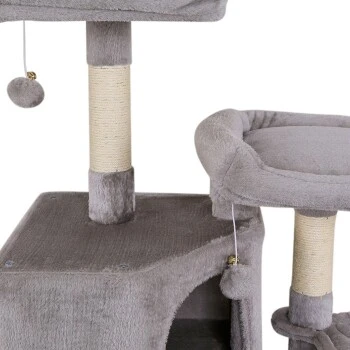 Lionto Kratzbaum, Höhe 145 Cm Hellgrau 6 Lionto Kratzbaum, Höhe 145 Cm Hellgrau – Bild 6