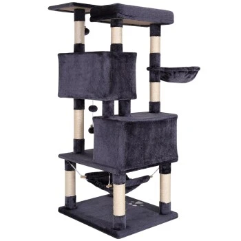 Lionto Kratzbaum, Höhe 140 Cm Dunkelgrau 6 Lionto Kratzbaum, Höhe 140 Cm Dunkelgrau – Bild 6